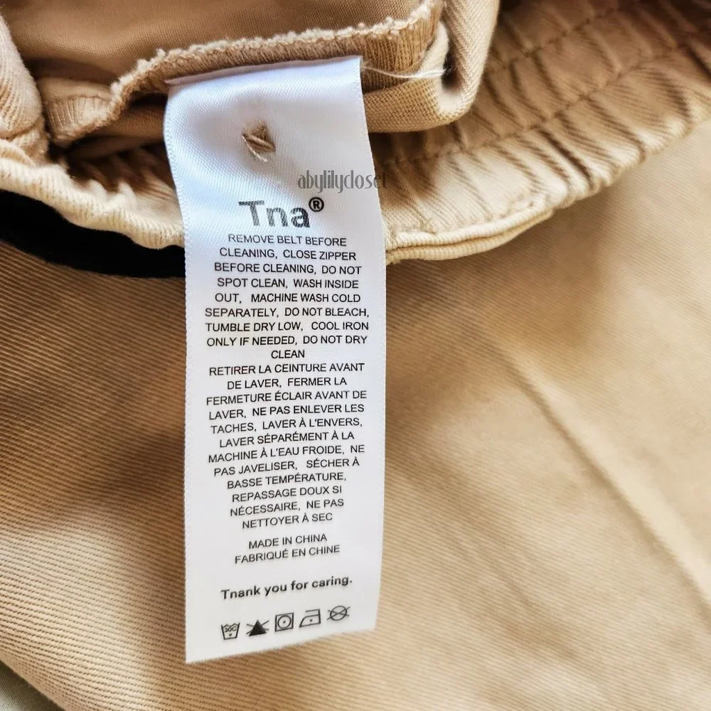 NWT TNA Aritzia Belted Cargo Pant Gd Humus Beige XS - Picture 13 of 13